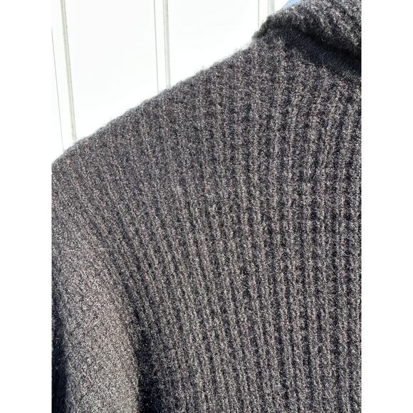 Alo Yoga Cashmere Plush Waffle Full Zip Hoodie Black Size Small $348 EUC Crop - Picture 10 of 16